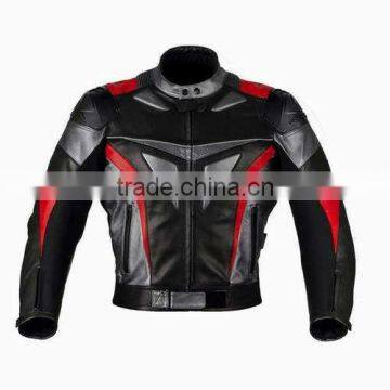 Top Quality Mens Genuine Leather Motorbike Racing Jacket, Cowhide Leather Jacket