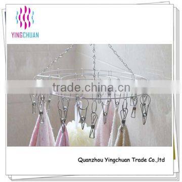 Fashional design metal drying hanger rack 20 clips