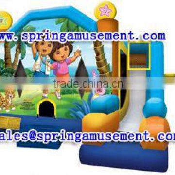 Latest design and the most popular Dora and Digel inflatable combo, inflatable jumper for sale, inflatable slide