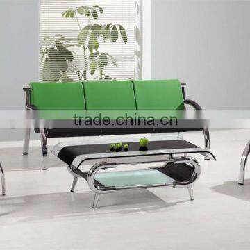 New Design Brown Color Chrome Metal Fabric Office Sofa HX-311G photo-5