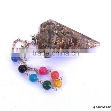 Reiki Pendulum | Blue Aventurine Orgone Pendulum With Chain | Dowsing Pendulum