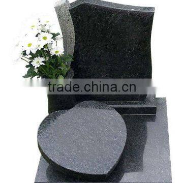 black heart headstone