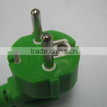 Russian 16A 250V angled type green GOST-R ac plug