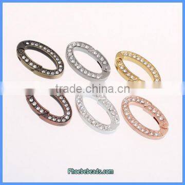 Wholesale Hottest Rhinestone Oval Metal Clasp For Jewelry And Bag PSC-R002