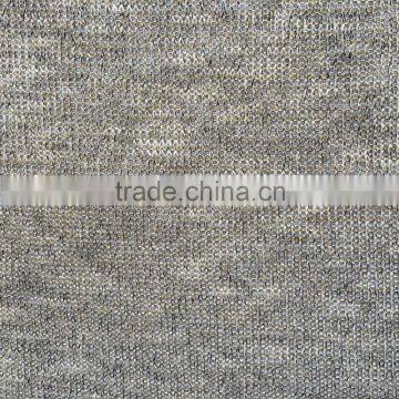 Rayon Polyester Spandex Metallic Knit Fabric, Golden Yarn Dyed Knit Sweater Fabric for Clothes photo-2
