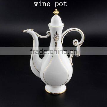 Japanese 10pcs Fine Bone China Wine Set With Gold-rim photo-3