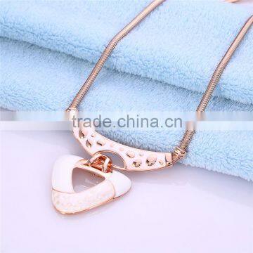 Hot Sale Tiny Austrian Crystal Parti-colour Curve Big Hollow Triangle Pendant Collar Statement Necklaces for Women Girls Jewelry photo-6