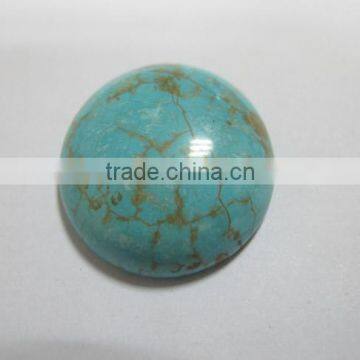 Stabilized Turquoise 25mm calibrated round cabochon-loose gemstone and semi precious stone cabochon beads for jewelry components