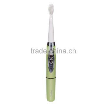 Head replaceable battery powered waterproof electric sonic toothbrush 30s Reminder, 2m Timer Functions