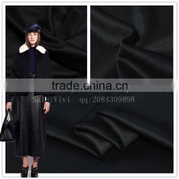 Pure black wool more high-end cashmere coat sale wholesale autumn winter wool fabric cloth