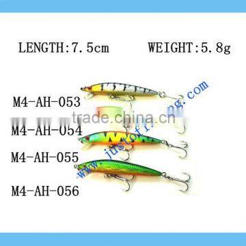 9+ years Wholesaler & OEM Manufacturer ,Hirun fishing tackle,vivid swim action crank bait hard plastic lures M4-AH-053-056