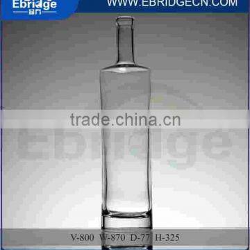 800ml clear glass red wine bottle