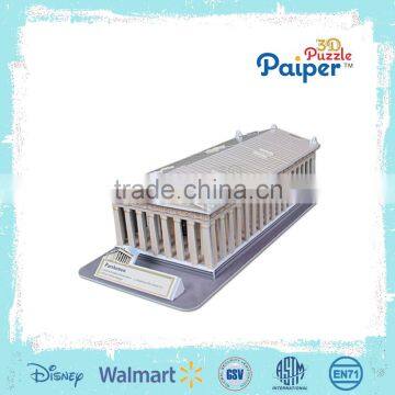 Toy building 3d puzzle foam parthenon