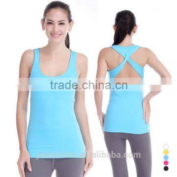 Women's Dri Fit 92% Supplex 8% Spandex Sexy Fitness Shirts, Yoga Wear