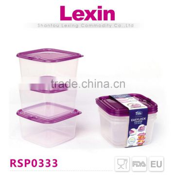 transparent plastic food container with divider