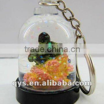 Sea Turtle Acrylic Liquid Key Chain