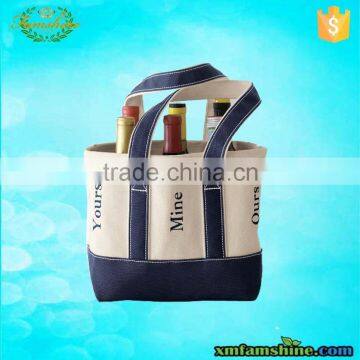 fanshion fancy 6 bottles canvas wine bag