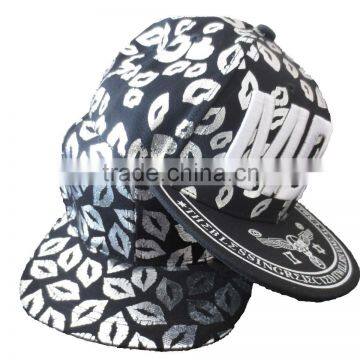 100% acrylic all over printing custom snapback cap,printing flat brim cap