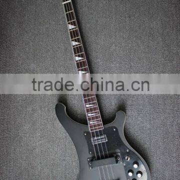 4 string neck through body electric bass guitar with black colour