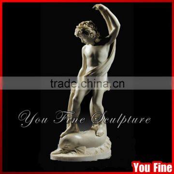 Natual Carved Garden Marble Nude Boy Statue