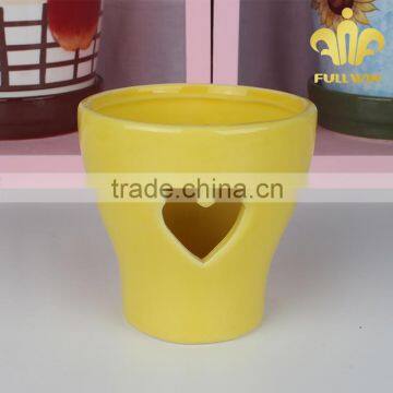 Heart Pattern Ceramic Table Planter Garden Planter Flower Pot for Webbing and Valentine's Day Decoration photo-3