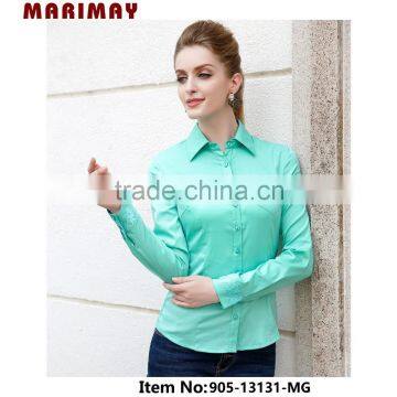 2015 new model blouse for uniform ladies office uniform