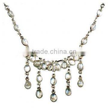 Big Lots of Sterling Silver Moonstone Necklace Costume Jewellery Pearl Jewellery Amber Jewellery Semiprecious Necklace