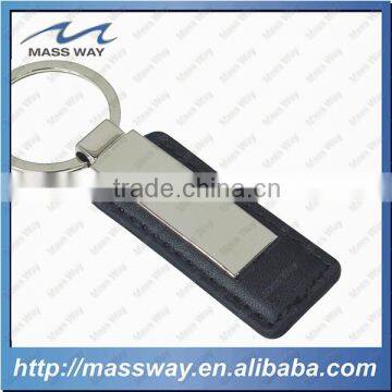 novelty blank custom made metal leather keychain