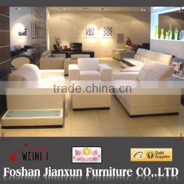 F018 modern white leather sectional sofa