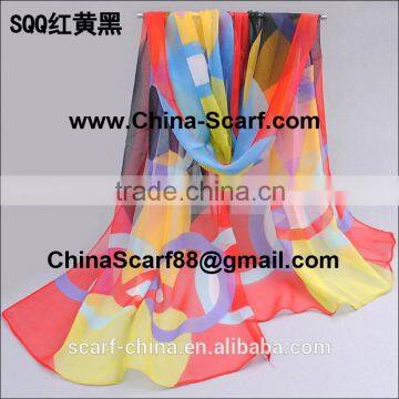 Long summer chiffon scarf wholesale