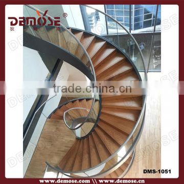 contemporary iron wood spiral/helical staircase for hotel