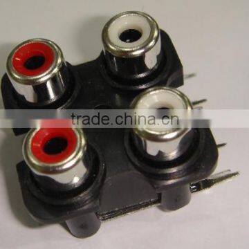 4 holes black 4 pin AV Socket with cheap price