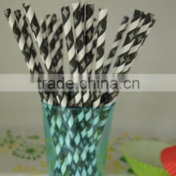 Top selling reusable stripe paper straw from Chinese factory