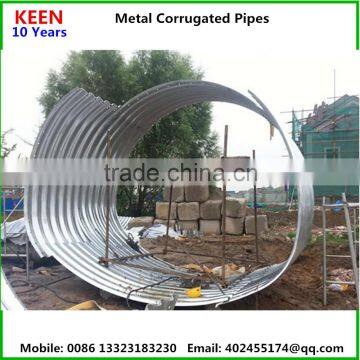 Flange Corrugated galvanized Metal Pipe 2800mm