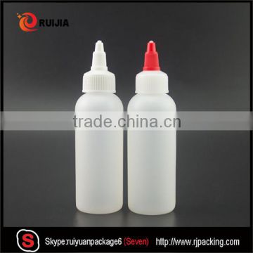 Hot selling 4oz 120ml twist top cap pe plastic bottle for e liquid and glue water                        
                                                                                Supplier's Choice