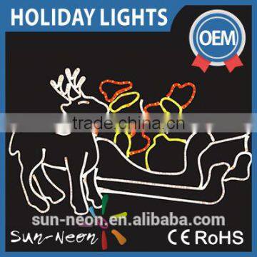Santa Claus Christmas Decorations Light Rope Motif Outdoor Lighted 2d Santa Claus photo-5