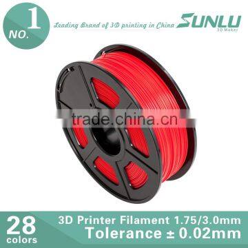 Factory supplier 1.75mm 3mm PLA ABS 3D printer filament