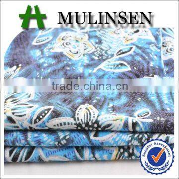 Mulinsen printed knitted vortex foiled rayon spandex jersey fabric