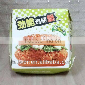 Custom logo Take away packaging box for hamburger