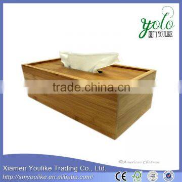 Solid Natural Wooden Bath Dispenser Bamboo Tissue Box Cover Holder