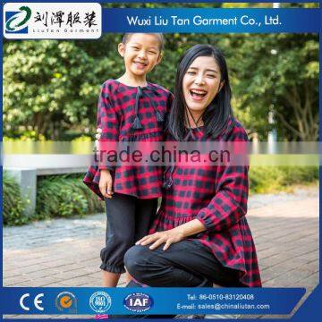 Cotton Yarn Dye Plaid Women Pajama Suit photo-2
