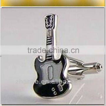 Antique Black Delicate Guitar Cufflinks