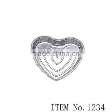 Heart shape food grade BBQ container