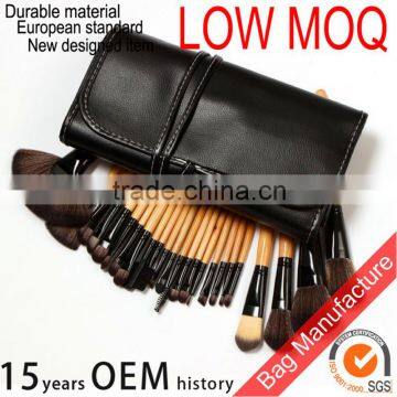 Rolling portable more pocket makeup brush bag organizer for women