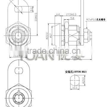 Small Cylinder Mailbox Lock With Tubular Key photo-2