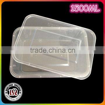 1500ML PP Plastic Injection Molded Square Take Out Box