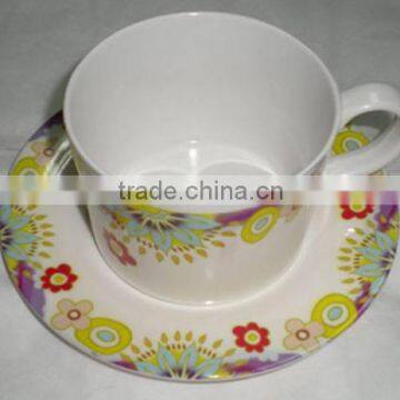 Melamine nice design cup and saucer