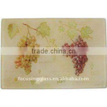 Grapes surface saver tempered glass chopping board