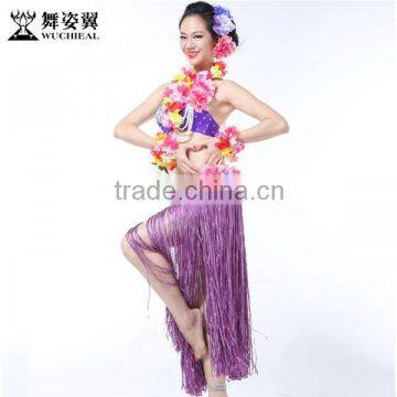 Wuchieal Sexy Hawaii Hula Skirt Costume, Belly Dance Costume in Festival Ceremony