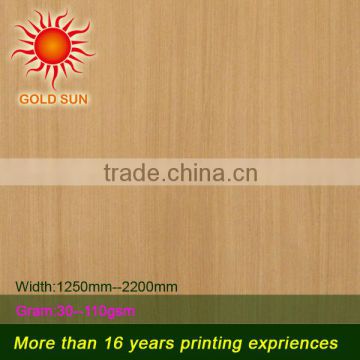 Decorative paper for furniture board